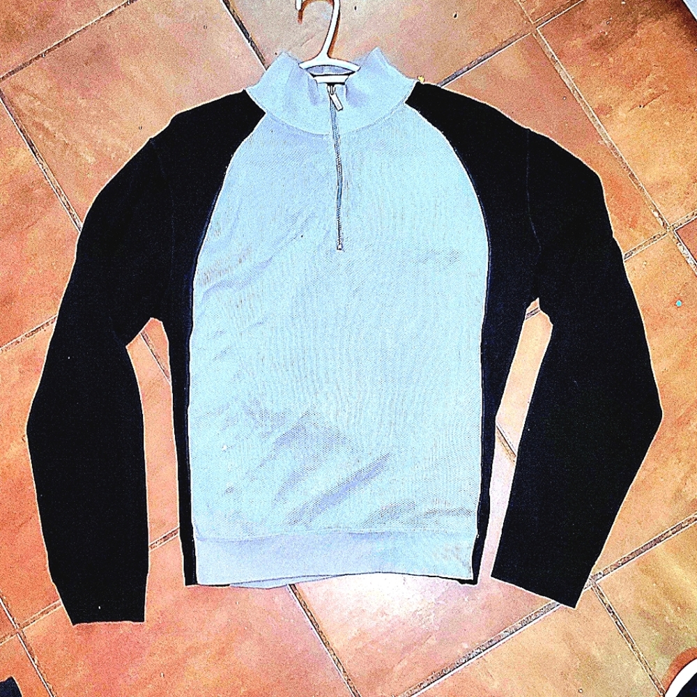 Z Zegna 1/4 zip colorblock sweater